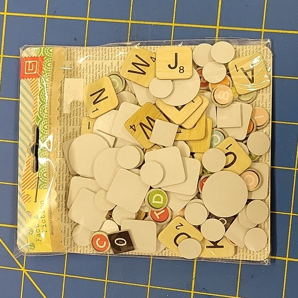 Basic Grey Designer Letters Chipboard Package - Picture 1 of 2